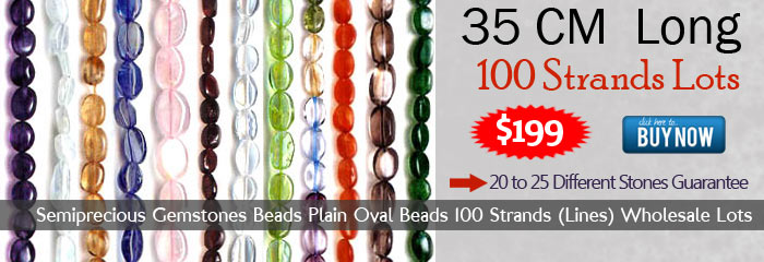 Semiprecious Gemstones Beads Plain Oval Beads 100 Strands (Lines) Wholesale Lots